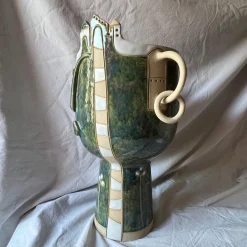 Emozionale Collection Kora Fiorita Green Ceramic Vase