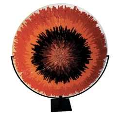 Energy Red Murano Glass Disk