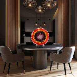 Energy Red Murano Glass Disk