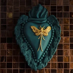 Ephemerus in Nature Green Ceramic Heart