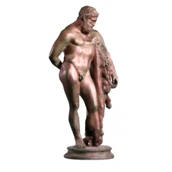Ercole Farnese Frammento Piccolo Bronze Statuette