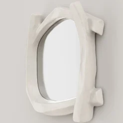 Esprit V1 Large White Plaster Wall Mirror