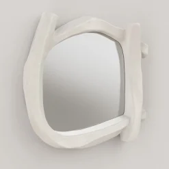 Esprit V1 Large White Plaster Wall Mirror