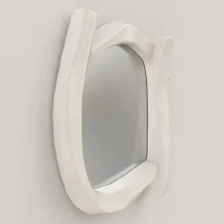 Esprit V1 Large White Plaster Wall Mirror