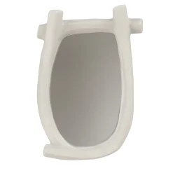 Esprit V2 Large White Plaster Wall Mirror