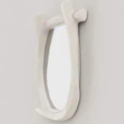 Esprit V2 Large White Plaster Wall Mirror