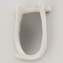 Esprit V2 Large White Plaster Wall Mirror