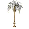 Eternity Madame Butterfly Faux Floral Composition with Gold Vase