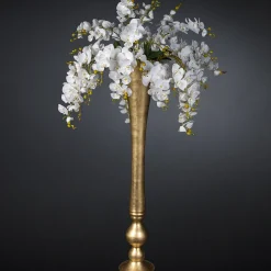 Eternity Madame Butterfly Faux Floral Composition with Gold Vase