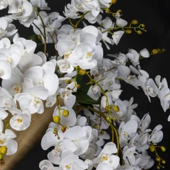 Eternity Madame Butterfly Faux Floral Composition with Gold Vase