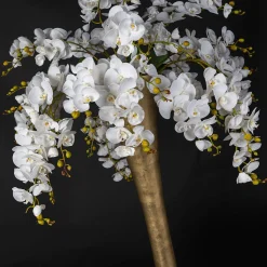 Eternity Madame Butterfly Faux Floral Composition with Gold Vase