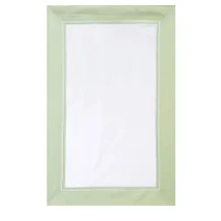 Eucalipto Green and White Cotton Satin Pillowcase