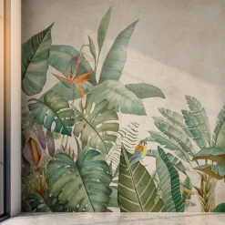 Exotic Jungle Textured Wallpaper