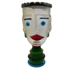 Faccia Donna Anthropomorphic Polychrome Sculpture