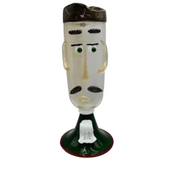 Faccia Uomo Anthropomorphic Polychrome Sculpture