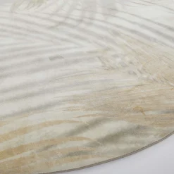 Falguera leaf round rug
