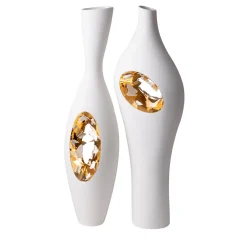 Falling in Love Gold Couple Vases