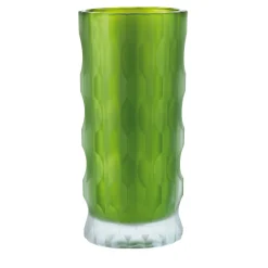 Fantasy Etched Green & Transparent Vase
