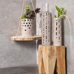 Faromangiabarche Quercia Da Sughero Taupe Vase by Letizia Piani