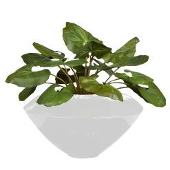 Faux Plant Composition in White Vase