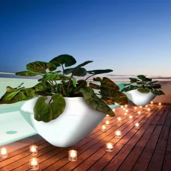 Faux Plant Composition in White Vase