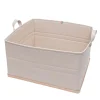 Favignana Rectangular Cream Faux Leather Basket