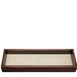 Febe Ebony Handwoven Long Rectangular Tray