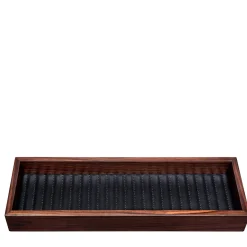 Febe Ebony Lines Long Rectangular Valet Tray