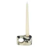 FIAMMA satin Paonazzo marble Triangular candle holder
