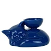 Fiamme Bestiali Blue Kitten Ceramic Candleholder