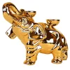 Fiamme Bestiali Golden Elephant Ceramic Candleholder