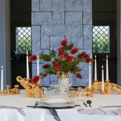 Fiamme Bestiali Golden Elephant Ceramic Candleholder