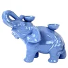 Fiamme Bestiali Light-Blue Elephant Ceramic Candleholder