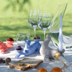 Fiamme Bestiali Taupe Seal Ceramic Candleholder