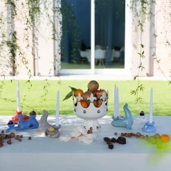 Fiamme Bestiali Taupe Seal Ceramic Candleholder