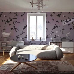 Find me in the Dark Rosa Retro Wallpaper by Magnus Gjoen