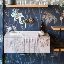 Fiori Blu Ardesia Wallpaper