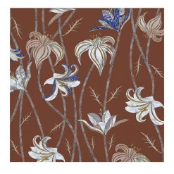 Fiori Terracotta Wallpaper by Marika Tardio