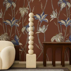 Fiori Terracotta Wallpaper by Marika Tardio