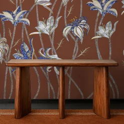 Fiori Terracotta Wallpaper by Marika Tardio
