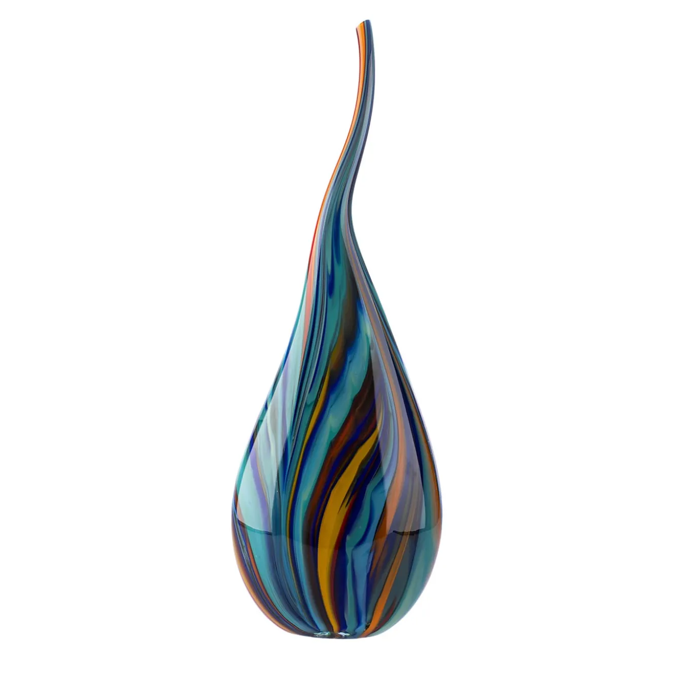 Fire Drop Multicolor Murano Glass Vase-Sculpture #3