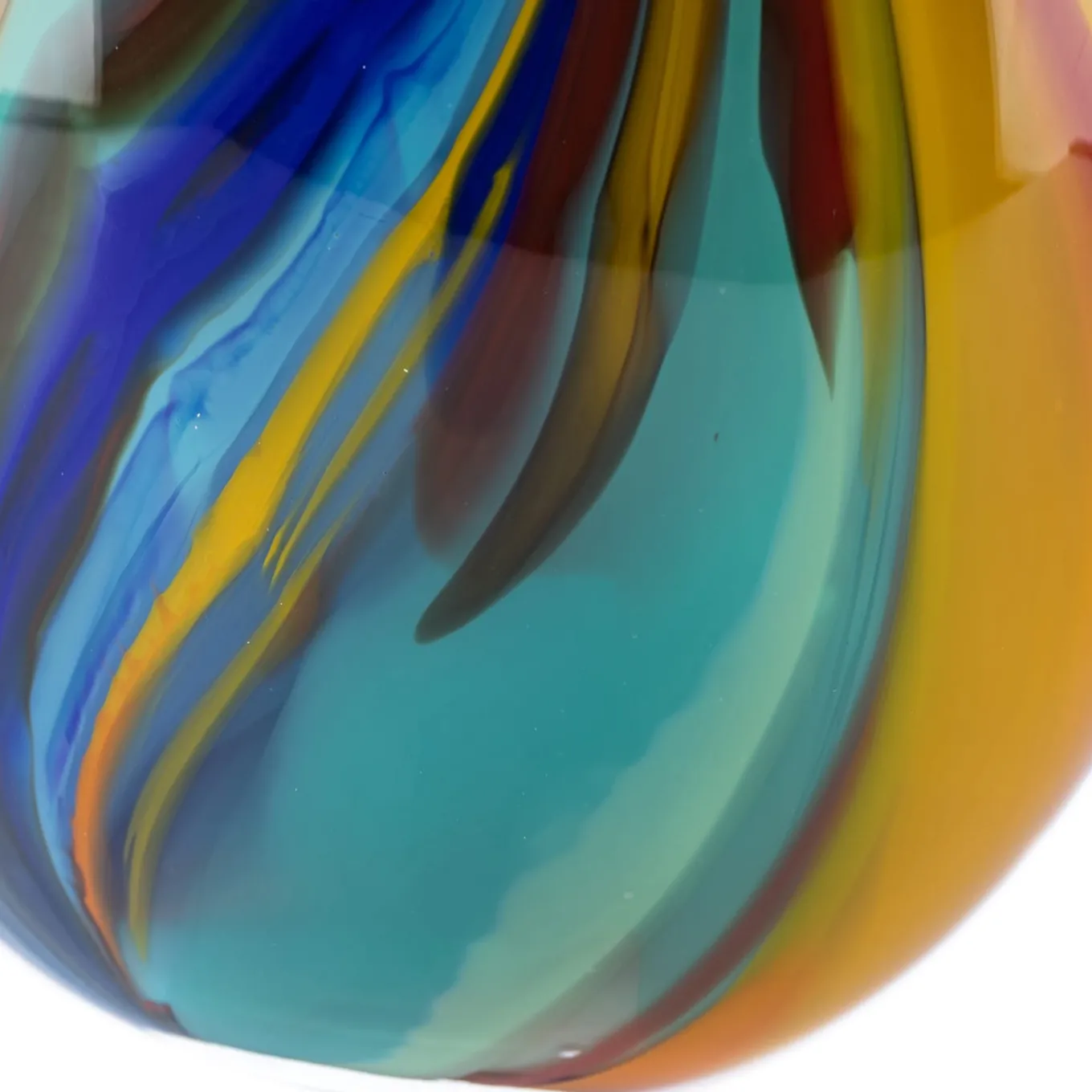 Fire Drop Multicolor Murano Glass Vase-Sculpture #3