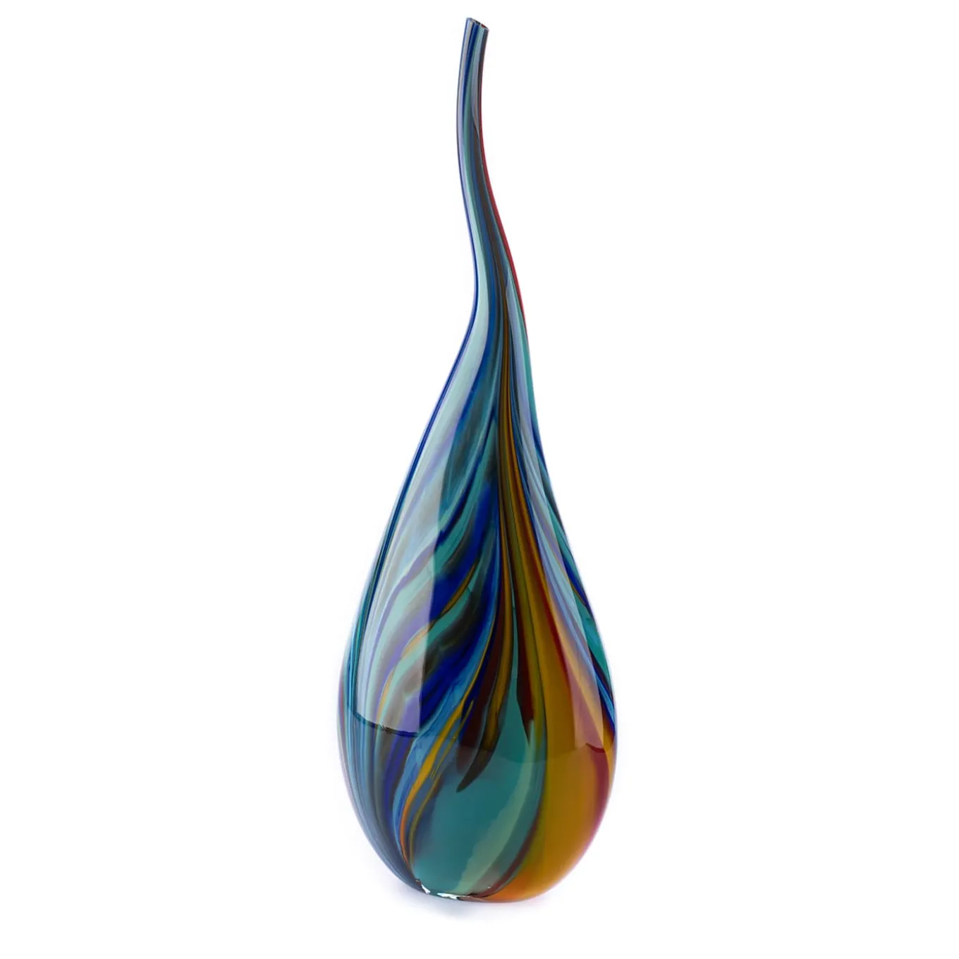 Fire Drop Multicolor Murano Glass Vase-Sculpture #3