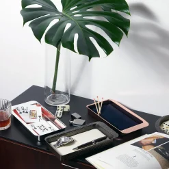 Firenze Rectangular Burnished and Cream White Empty Pocket Tray