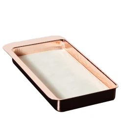 Firenze Rectangular Copper and Cream White Empty Pocket Tray