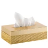 FIRENZE RECTANGULAR TISSUE BOX - GOLD
