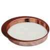 Firenze Round Copper and Cream White Empty Pocket Tray