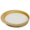 Firenze Round Gold and Cream White Empty Pocket Tray
