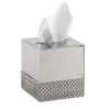 FIRENZE SQUARE TISSUE BOX - SILVER