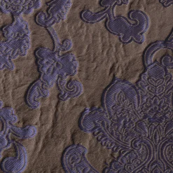 Flannel Square Floral Purple Jacquard Cushion